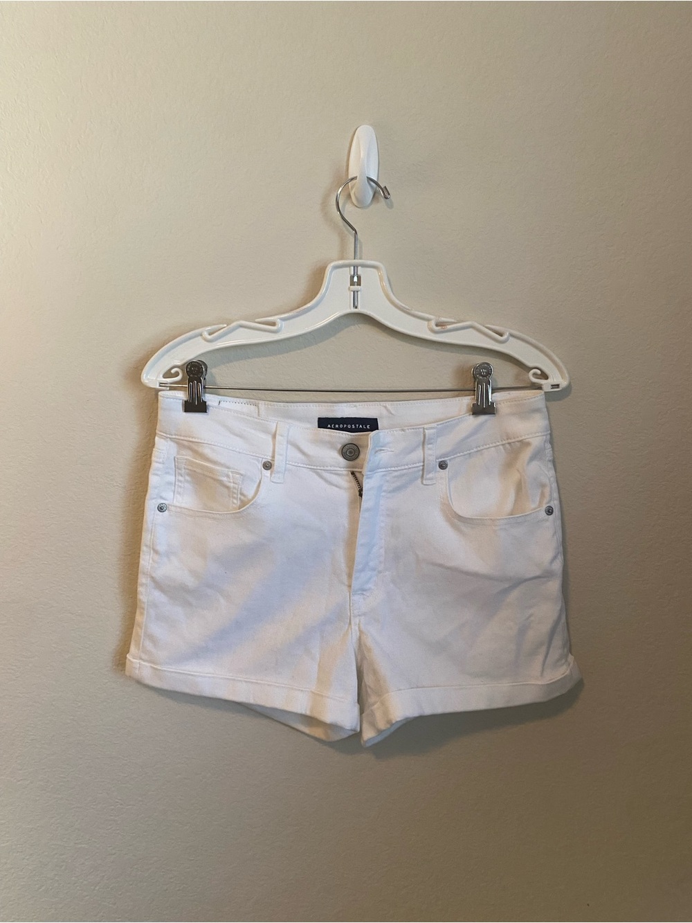 Aeropostale Women's White Denim Shorts